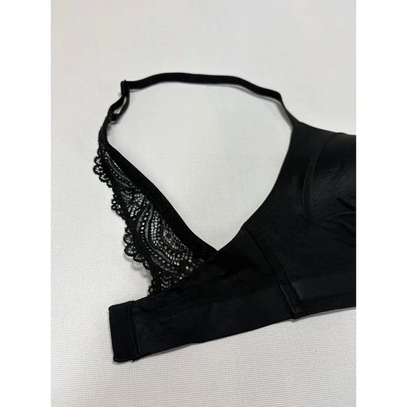 Soma Enbliss Luxe Bra 32D Wireless Lace J-Hook Padded Black - Picture 4 of 8